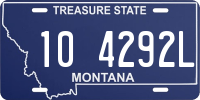 MT license plate 104292L