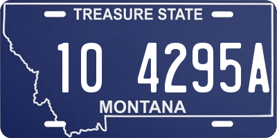 MT license plate 104295A