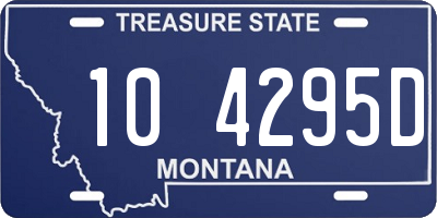 MT license plate 104295D