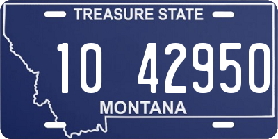 MT license plate 104295O