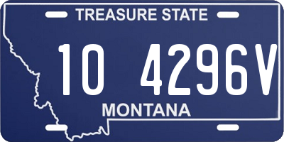 MT license plate 104296V