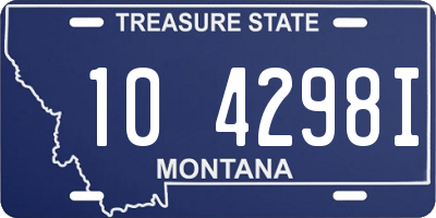 MT license plate 104298I