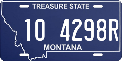 MT license plate 104298R