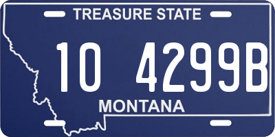 MT license plate 104299B