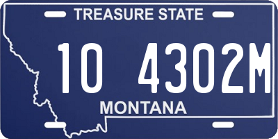 MT license plate 104302M