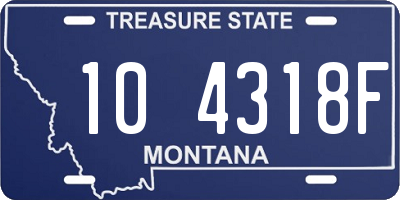 MT license plate 104318F