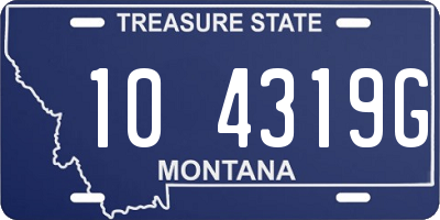 MT license plate 104319G