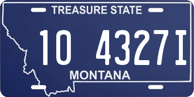 MT license plate 104327I