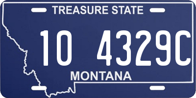 MT license plate 104329C