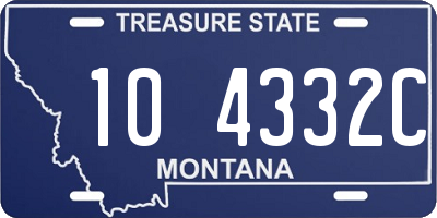 MT license plate 104332C