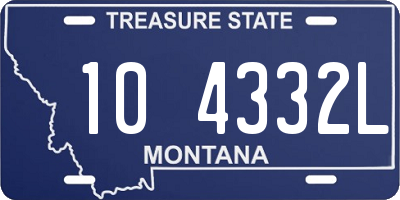 MT license plate 104332L