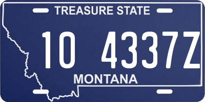 MT license plate 104337Z