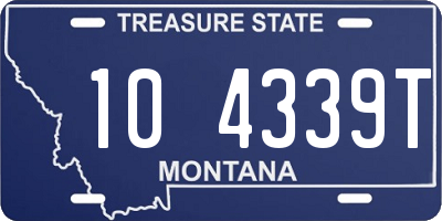 MT license plate 104339T