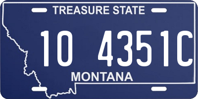 MT license plate 104351C