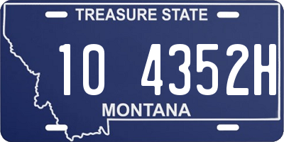 MT license plate 104352H