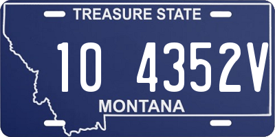 MT license plate 104352V