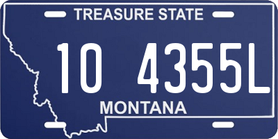 MT license plate 104355L