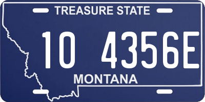 MT license plate 104356E