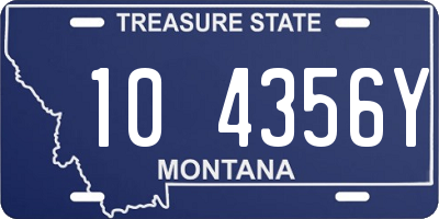 MT license plate 104356Y