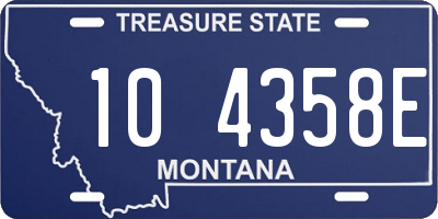 MT license plate 104358E