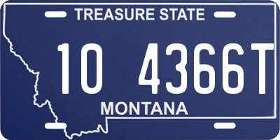 MT license plate 104366T