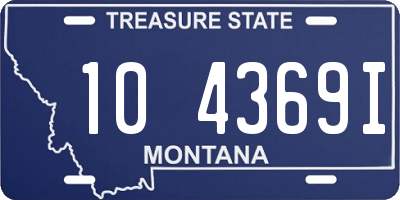 MT license plate 104369I