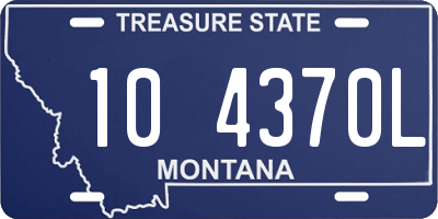 MT license plate 104370L