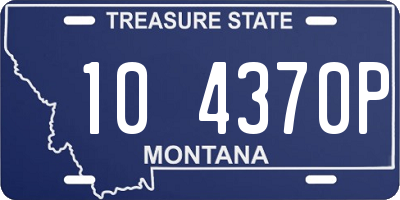 MT license plate 104370P