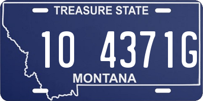 MT license plate 104371G