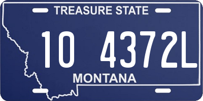 MT license plate 104372L