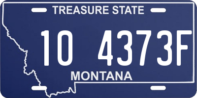 MT license plate 104373F