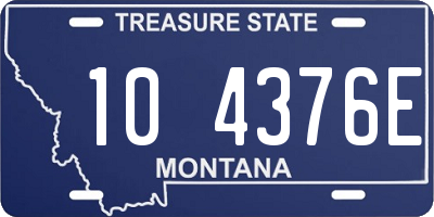 MT license plate 104376E