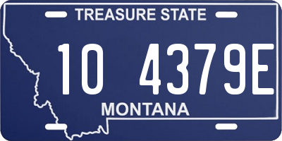 MT license plate 104379E