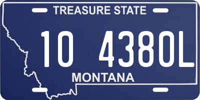 MT license plate 104380L