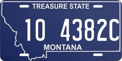 MT license plate 104382C