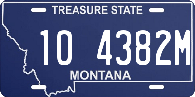 MT license plate 104382M