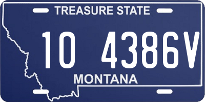 MT license plate 104386V