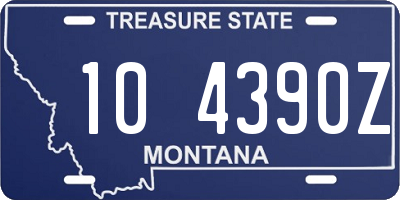 MT license plate 104390Z