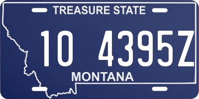 MT license plate 104395Z