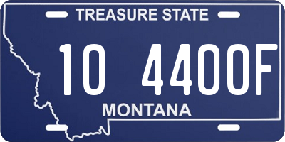 MT license plate 104400F