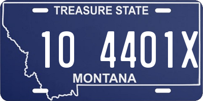 MT license plate 104401X