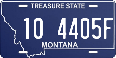 MT license plate 104405F