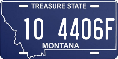 MT license plate 104406F