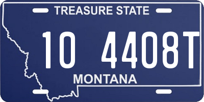 MT license plate 104408T