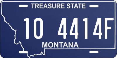 MT license plate 104414F