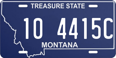 MT license plate 104415C