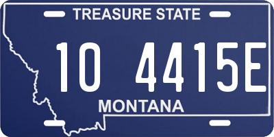 MT license plate 104415E