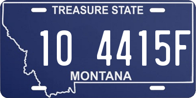 MT license plate 104415F