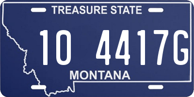 MT license plate 104417G