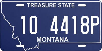 MT license plate 104418P